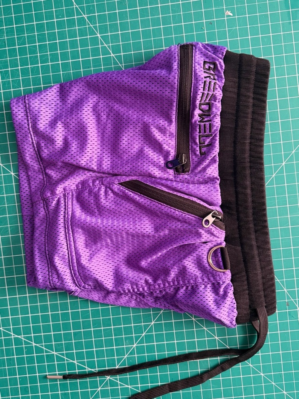 Breedwell Men's Athletic Purple Training Shorts with Drawstring Waist - Picture 6 of 7
